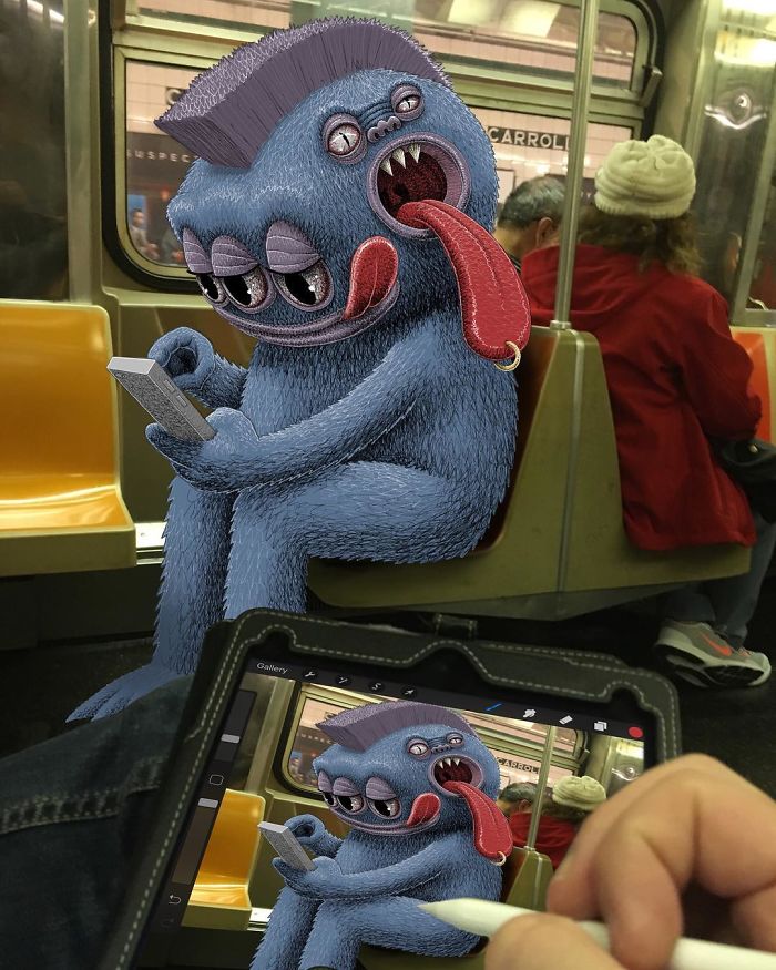 Monsters On The New York Subway In Ben Rubin’s Imagination