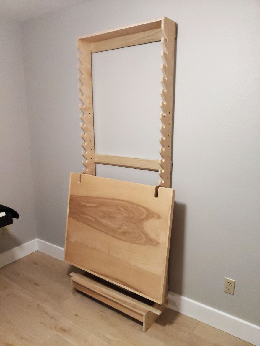 I Made An Adjustable Art Desk With A Wall Mount