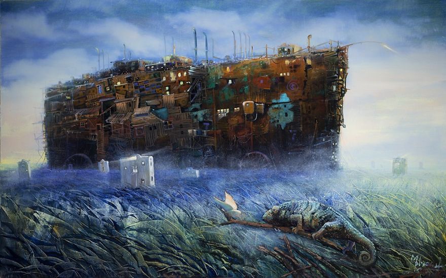 I Am Painting Fantasy Ships With Oil