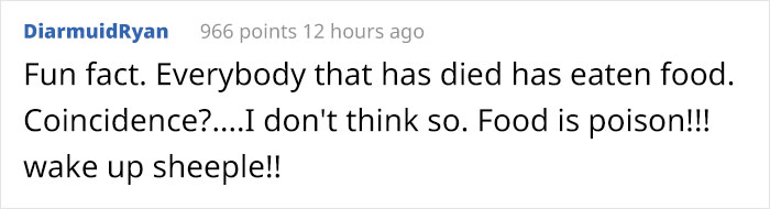 This Person Shows How Flawed Anti-Vaxxer Logic Is By Using It In A Post About Choking On Food