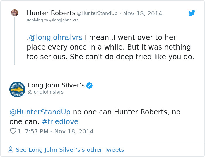 People Love This Hilarious Lover's Quarrel Between A Stand-Up Comedian And A Fast Food Chain