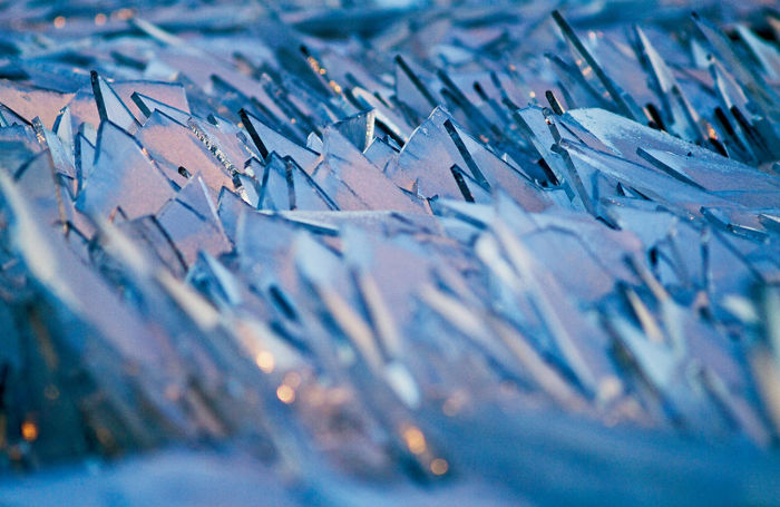 What Appears To Be A Pile Of Broken Glass Is Actually A Frozen Lake Michigan