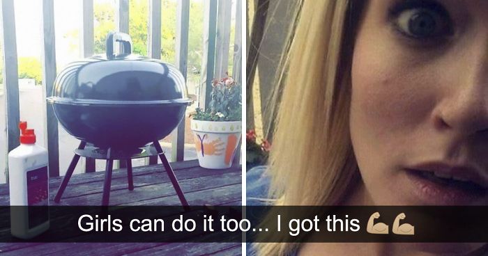 Woman Sets Out To Grill Some Tasty Burgers On Charcoal, Fails Hilariously