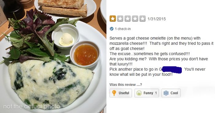 Entitled Customer Leaves A One-Star Yelp Review Over Omelet, Gets Exposed By The Chef That Cooked It