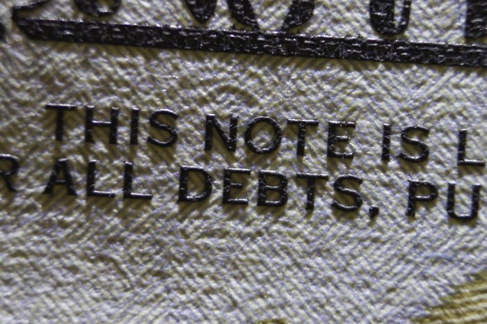 The Ink Depth Of The Print On The U.S. Dollar