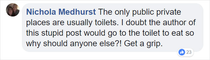 Woman Complains This Mom's Breastfeeding Is 'Distracting' Her Husband So She Squirts Her Boob At Her