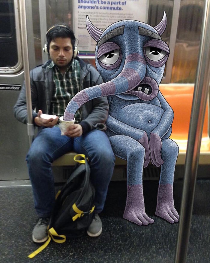 Monsters On The New York Subway In Ben Rubin’s Imagination