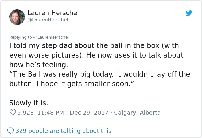 Woman Shares The "Ball In The Box" Analogy Her Doctor Taught Her To Help Deal With Grief