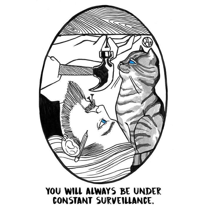 My Girlfriend Keeps Painting Our Life With 3 Cats And A Dog And I Can't Get Enough Of It!