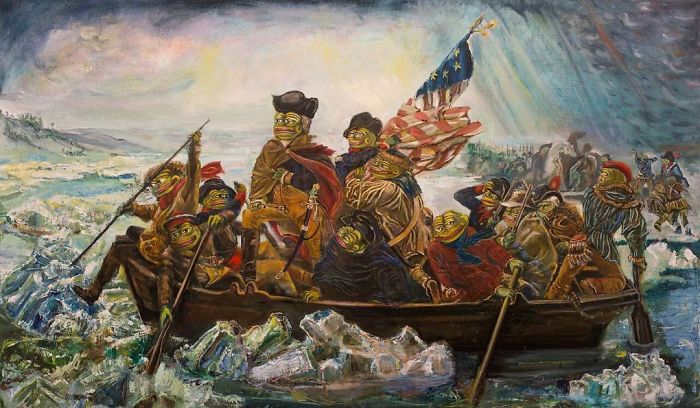 Pepe Crossing The Delaware