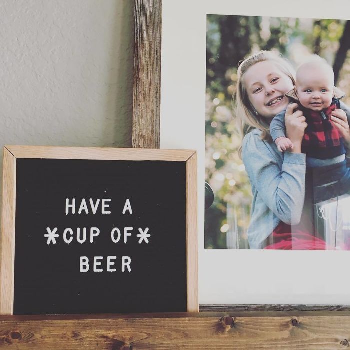 Hmmm, It Appears A Husband Has Been Here. Cup Of Beer, Cup Of Cheer - Same Thing!