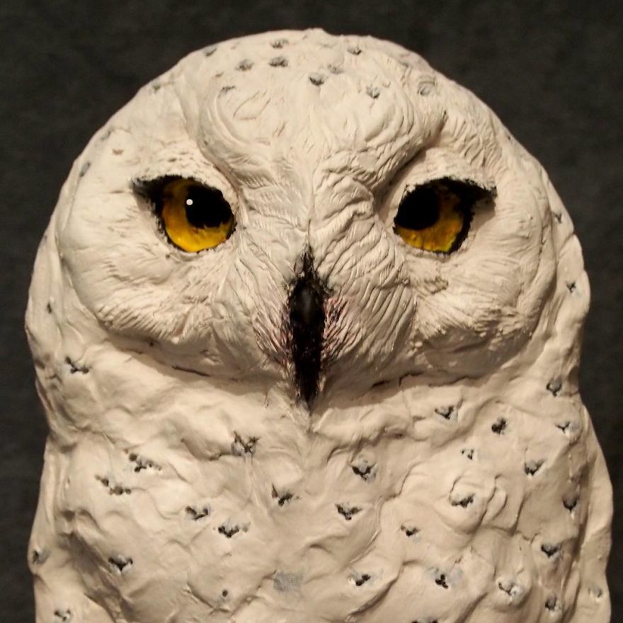 I Use Wood And Clay To Create Realistic Owl Sculptures I Use Wood And Clay To Create Realistic Owl Sculptures