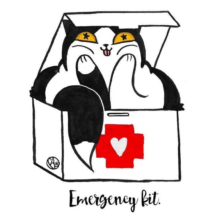 My Girlfriend Keeps Painting Our Life With 3 Cats And A Dog And I Can't Get Enough Of It!