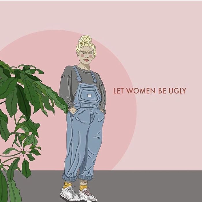 Society As Lead Us To Believe That Our Ultimate Goal Is To Be Beautiful Because According To The White Supremacist Capitalist Patriarchy Beauty = Value. Beauty Standards Exist, They Are Narrow And Limited, Some People Fall Into The Category Of What Is Considered “Beautiful” And Some Don’t. The Truth Is We Don’t Need To Be Beautiful!!! It’s Not The Most Important In Life - We Are So Much More Than That. Let Us Be Weird, Ugly, Gross, Have Bad Taste. It Doesn’t Mean We’re Any Less Amazing, Valuable Or Worthy Of Love. . . #recipesforselflove #support #love #life #bodypositive #allbodiesaregoodbodies
#selflove #selfcare #loveyourself #smashthepatriarchy #ugly #youareperfect #lifestyle #fuckthepatriarchy #effyourbeautystandards #feminism #ugly #instagood #feminsta #feminist #zine #illustration #digital #drawing #adobe #design #graphic #art #instalove #yourself