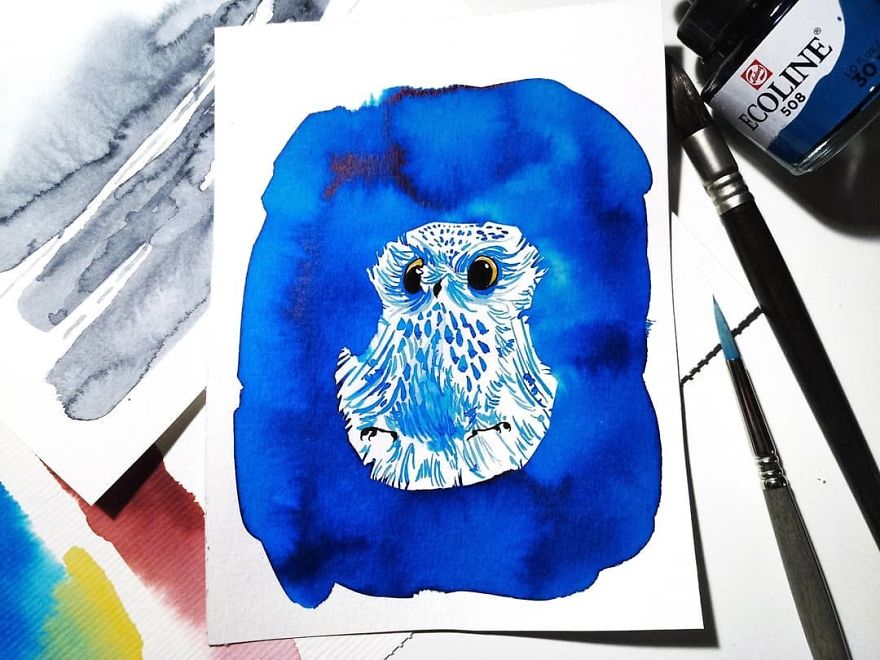 I Paint Tiny, Cute Owls On A Daily Basis And Can't Stop (17 Illos)