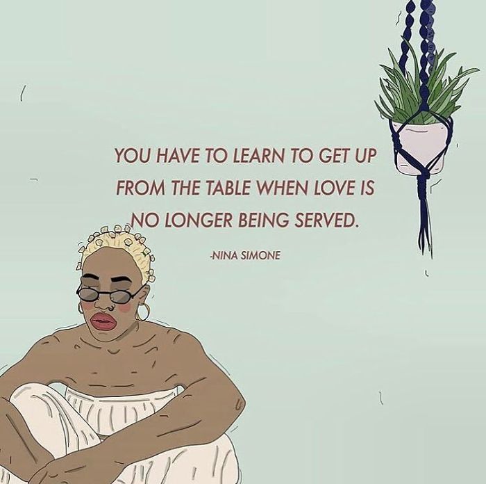 This Applies To Both Romantic And Platonic Relationships!. . . .
.
#recipesforselflove #support #love #advice #ninasimone #growth #quotes
#selflove #selfcare #loveyourself #smashthepatriarchy #youareperfect #fuckthepatriarchy #quote #feminism #instalove #feminsta #feminist #zine #illustration #digital #drawing #adobe #design #graphic #art #instagood #yourself