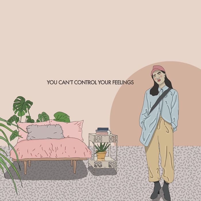 Life Is Often Difficult And Confusing , You’re Not Responsible For How You Feel About The Things That Happen To You And Around You. You Can't Control Your Feelings, All You Can Do Is Decide What Do To With Them When They Arrive. Try Not To Run Away From Your Feelings, Even The Ones That Don't Feel Good. Try To Remember That You Are Not Your Feelings And Your Feelings Are Not Always Reality.
.
.
.
#recipesforselflove #validation #beyourself #feelings #loveyourbody #different
#selflove #selfcare #loveyourself #smashthepatriarchy #youareperfect #instapic #fuckthepatriarchy #effyourbeautystandards #feminism #advocacy #instalove #feminsta #feminist #zine #illustration #digital #drawing #perfect #design #graphic #art #instagood #love #yourself