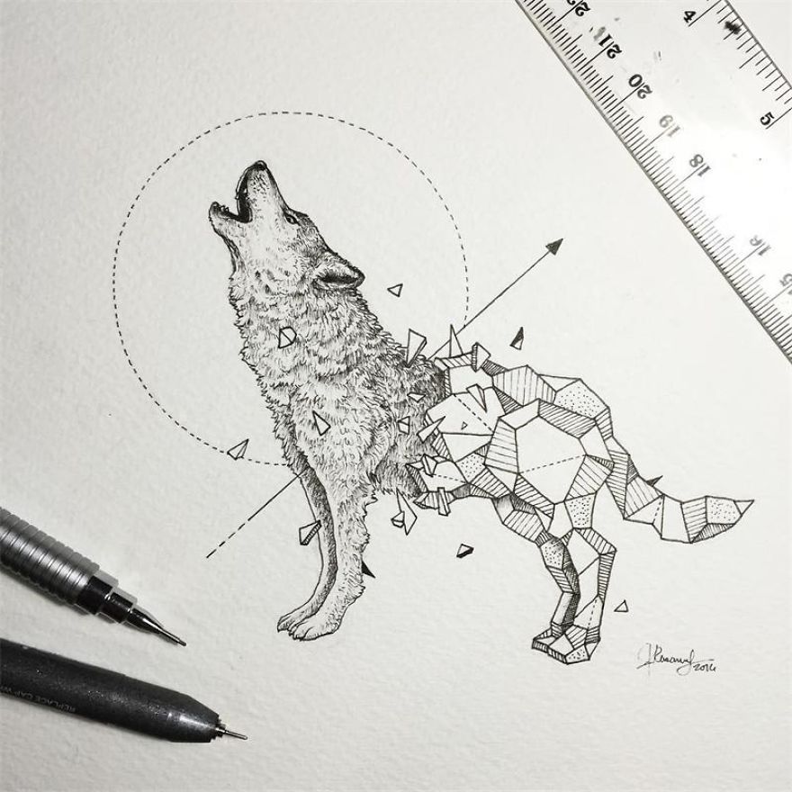 Fantastic Collection Of Illustrations “Geometric Beasts” By Kerby Rosanes Fantastic Collection Of Illustrations “Geometric Beasts” By Kerby Rosanes
