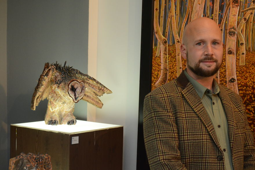 I Use Wood And Clay To Create Realistic Owl Sculptures I Use Wood And Clay To Create Realistic Owl Sculptures