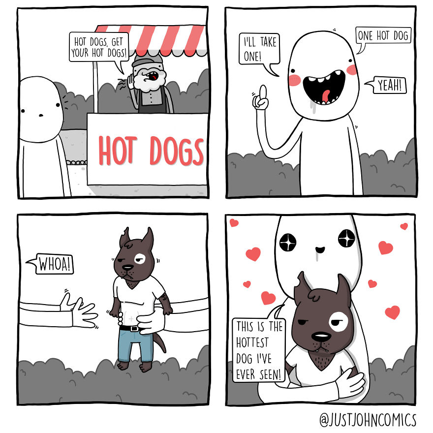 John Ordering A Hot Dog