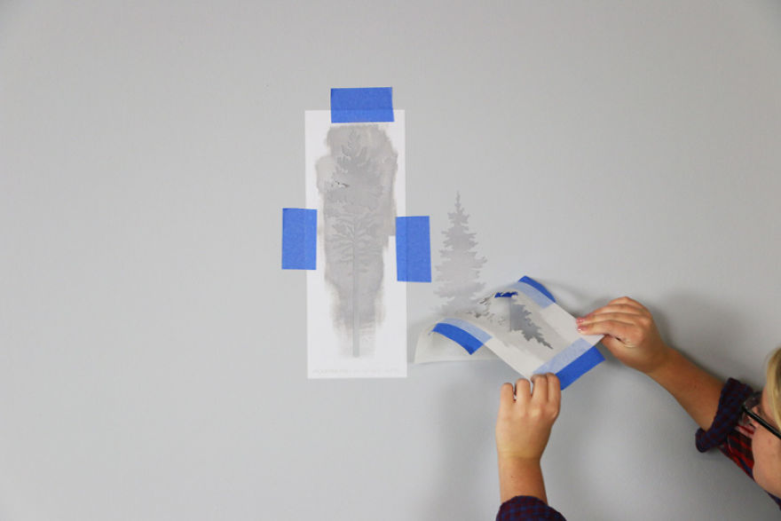 How To Stencil A Misty Mountain Wall Mural How To Stencil A Misty Mountain Wall Mural