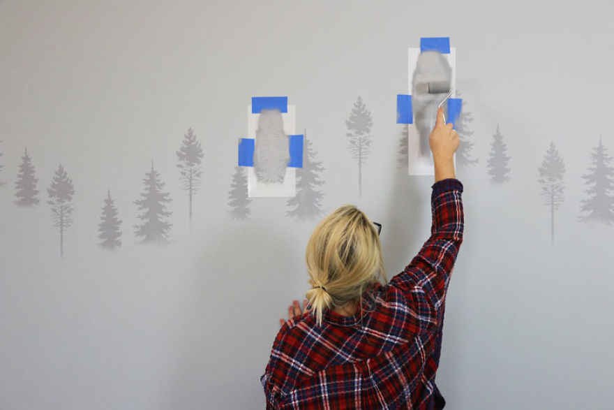 How To Stencil A Misty Mountain Wall Mural How To Stencil A Misty Mountain Wall Mural