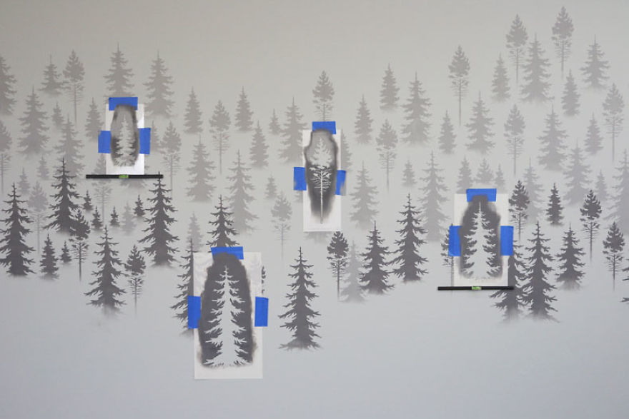 How To Stencil A Misty Mountain Wall Mural How To Stencil A Misty Mountain Wall Mural