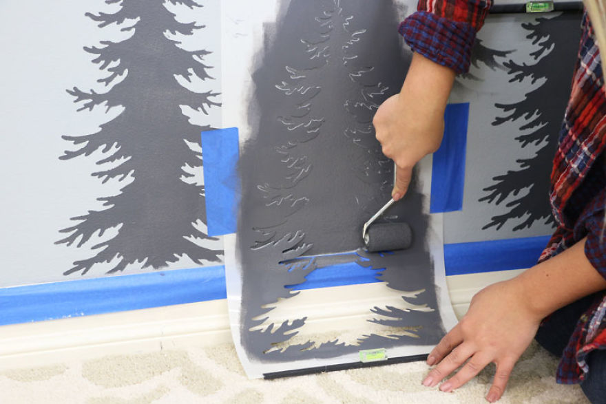 How To Stencil A Misty Mountain Wall Mural How To Stencil A Misty Mountain Wall Mural