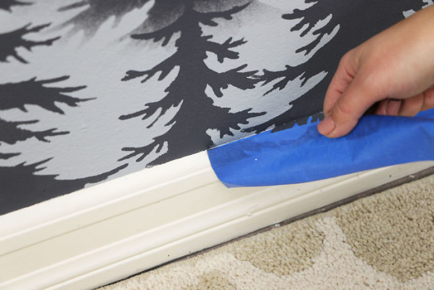 How To Stencil A Misty Mountain Wall Mural How To Stencil A Misty Mountain Wall Mural