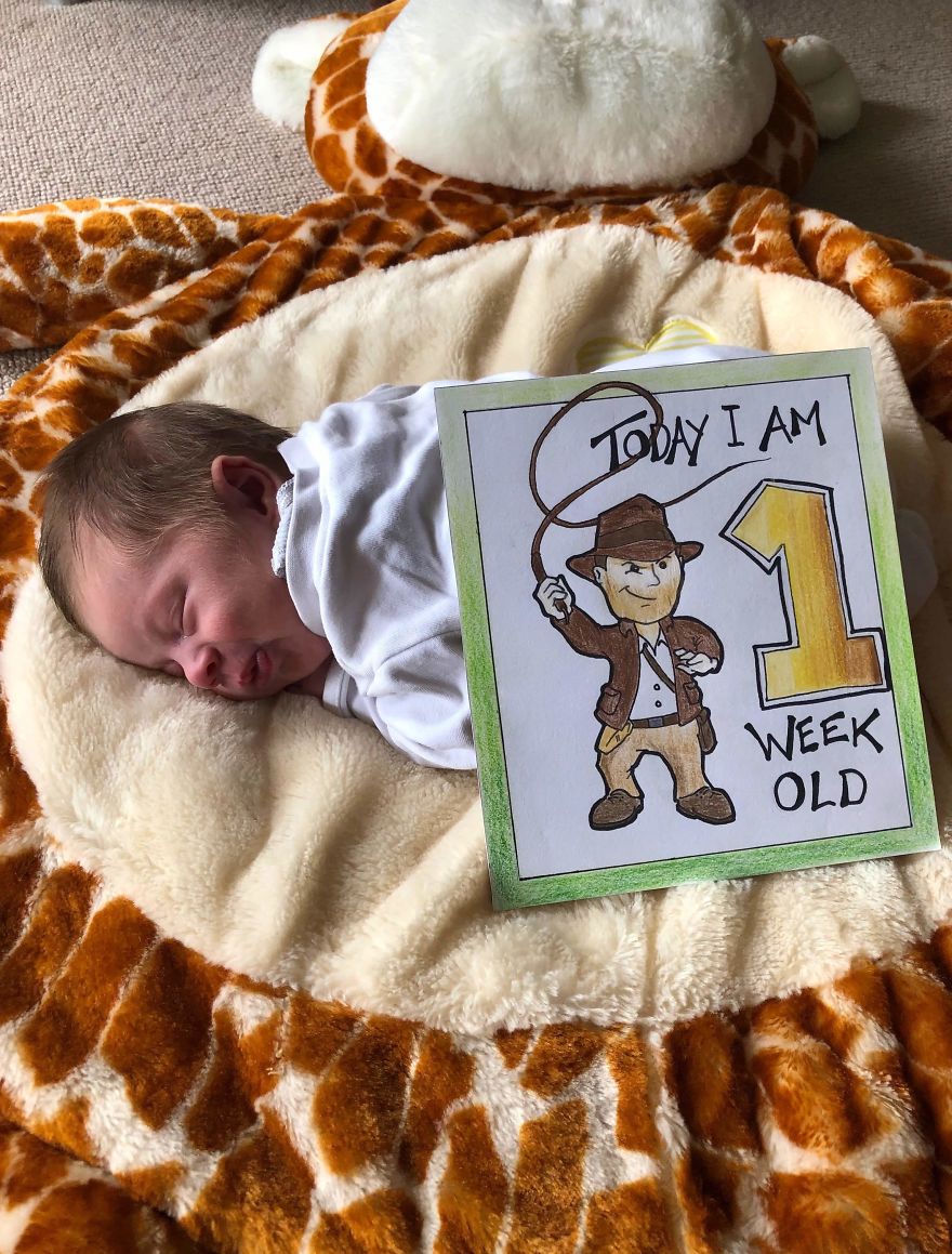 My Husband Created Charming Illustrations For Our Children’s Milestone Cards