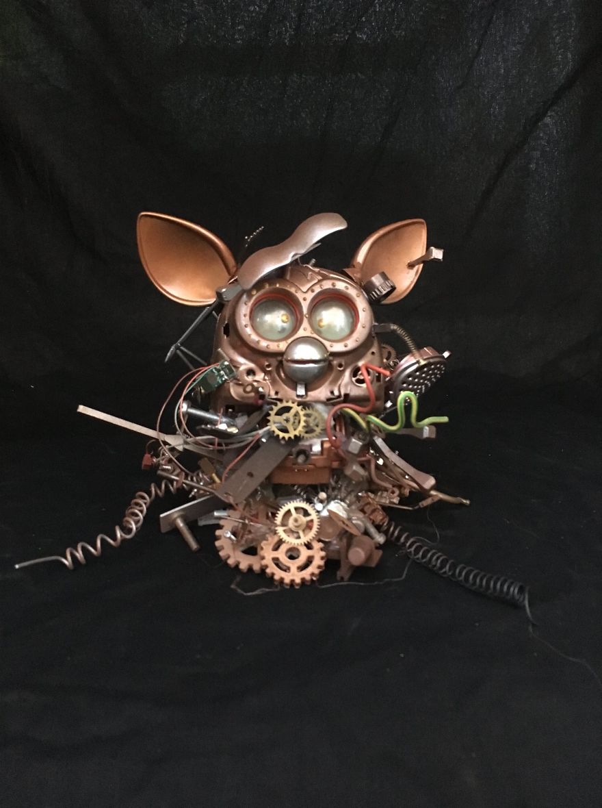 My Husband Creates Amazing Steampunk Sculptures Of Pop Culture Characters From Recycled Materials My Husband Creates Amazing Steampunk Sculptures Of Pop Culture Characters From Recycled Materials