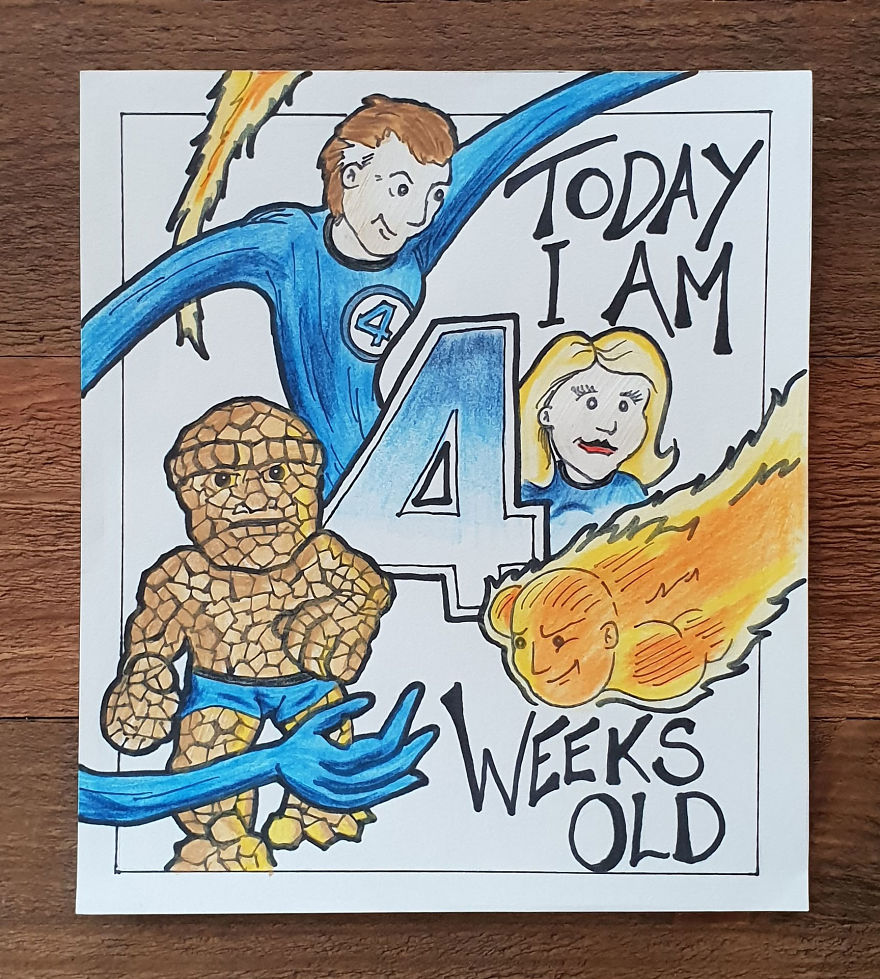 My Husband Created Charming Illustrations For Our Children’s Milestone Cards My Husband Created Charming Illustrations For Our Children’s Milestone Cards