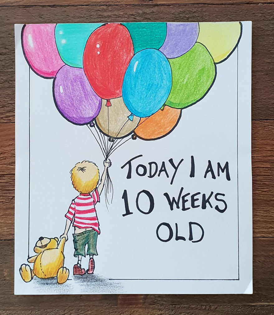 My Husband Created Charming Illustrations For Our Children’s Milestone Cards