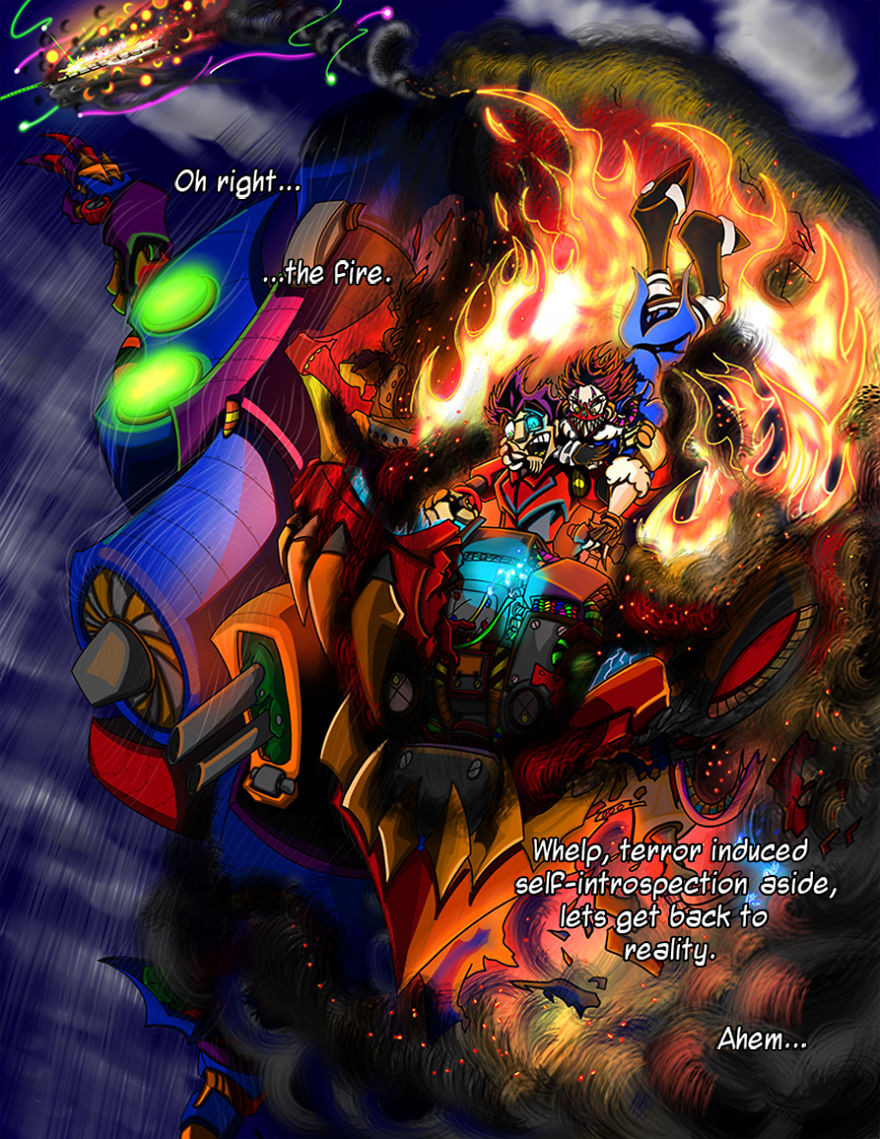 I Always Loved Cartoons, Giant Robots And Grand, Epic Adventure Stories, So Here's The Start Of My Attempt At Smashing Them All Together In A Bit Of Colorful Chaos