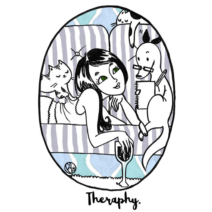 My Girlfriend Keeps Painting Our Life With 3 Cats And A Dog And I Can't Get Enough Of It!