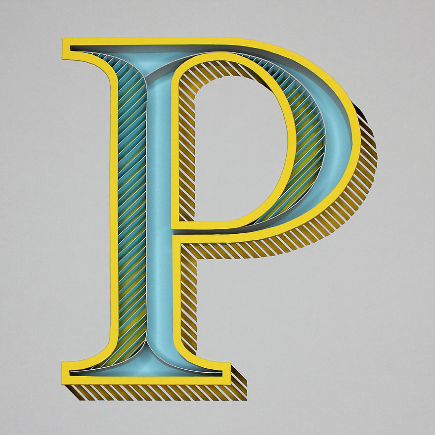 26 Artists Were Challenged To Create The Whole Alphabet, One Unique Paper Letter Each