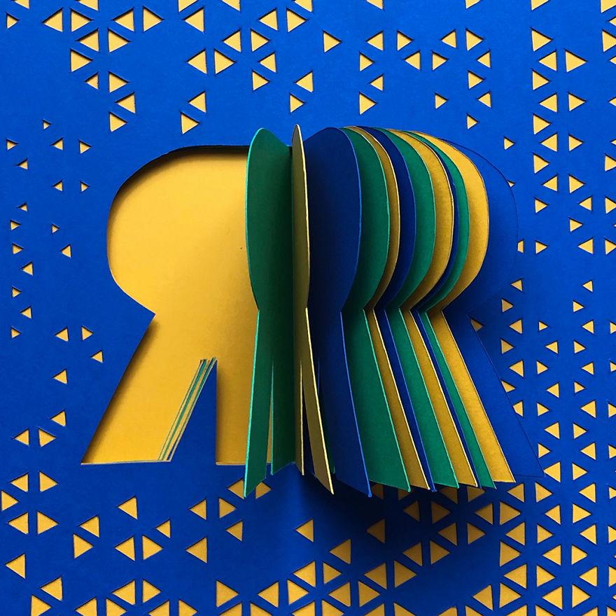 26 Artists Were Challenged To Create The Whole Alphabet, One Unique Paper Letter Each