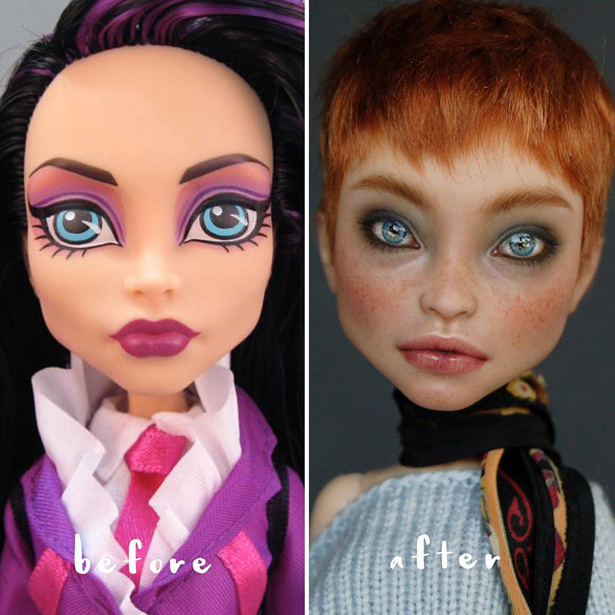 Ukrainian Artist Continues To Remove The Makeup Of Dolls And Re-Creates Them With An Incredibly Real Look