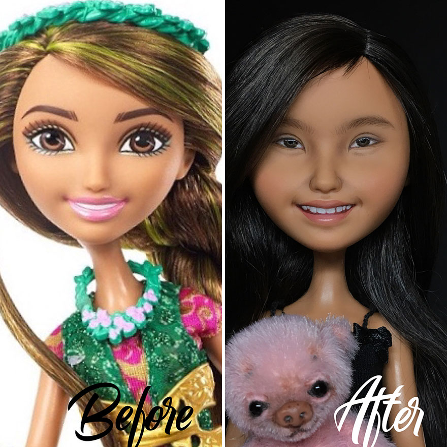 Ukrainian Artist Continues To Remove The Makeup Of Dolls And Re-Creates Them With An Incredibly Real Look