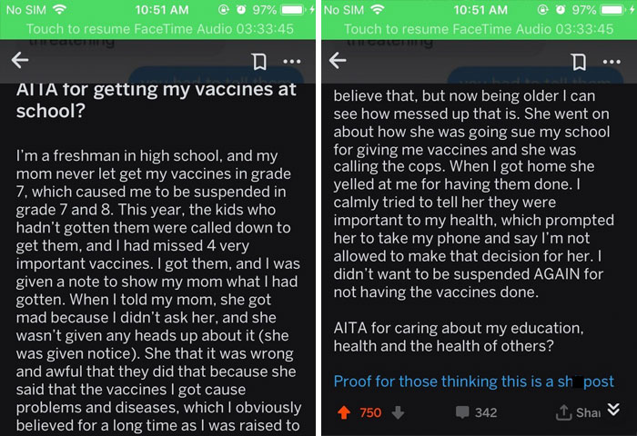 Teen Goes Against Anti-Vaxx Mom And Gets Vaccinated At School, Mom Has A Major Meltdown