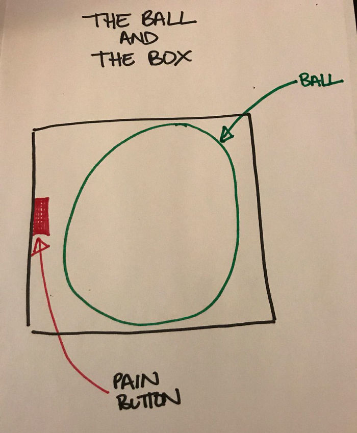 Woman Shares The "Ball In The Box" Analogy Her Doctor Taught Her To Help Deal With Grief