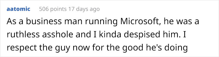 The Way Bill Gates Explained Why He Isn't The World's Most Generous Philanthropist Is Brilliant