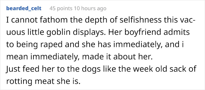 Girlfriend Asks If She's Wrong To Leave Boyfriend After Learning That He Was Raped, Gets Destroyed With Responses Girlfriend Asks If She's Wrong To Leave Boyfriend After Learning That He Was Raped, Gets Destroyed With Responses