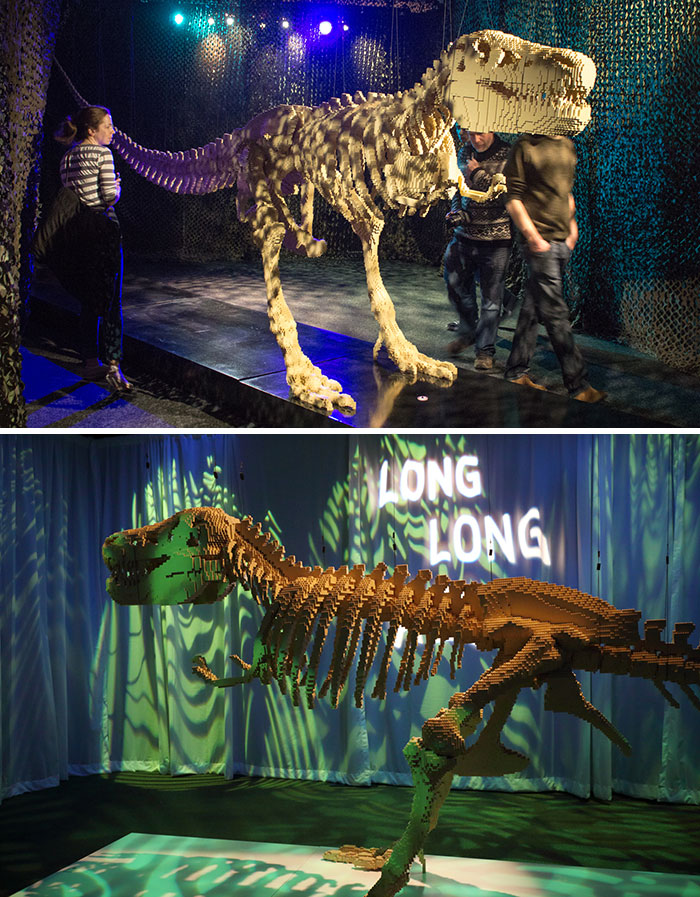 Tyrannosaurus Rex Made Out Of LEGO Blocks