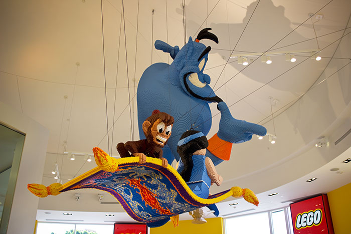 Look At The Awesome New LEGO Sculptures At The LEGO Store In Downtown Disney