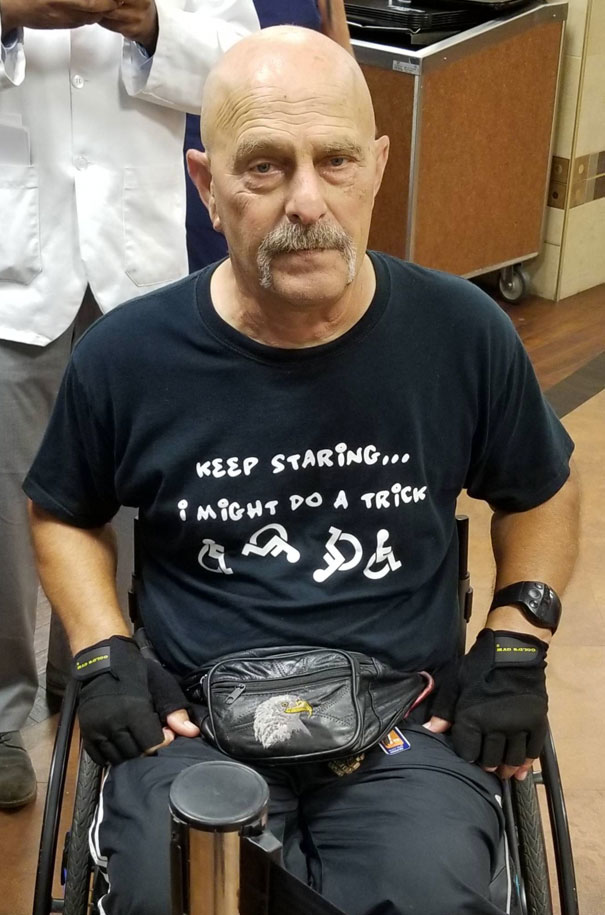 Was At The VA Hospital Today When I Ran Into This Guy And His Shirt