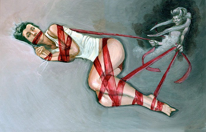 This Is A Painting About Sleep Paralysis. If You've Ever Had It, You'll Understand