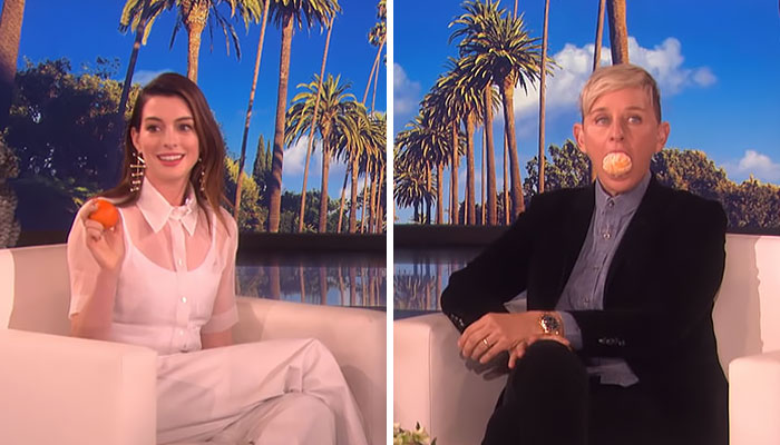 Anne Hathaway Pulls A Hilarious Prank On Ellen's Audience And Teaches Them A Lesson Not To Do Everything Celebrities Say