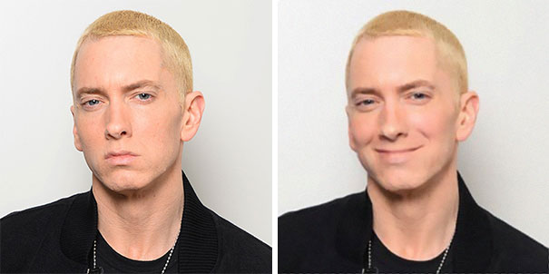 Guy Makes Eminem ‘Smile’ By Photoshopping His Pics And They Look Better Now (14 Pics) Guy Makes Eminem ‘Smile’ By Photoshopping His Pics And They Look Better Now (14 Pics)