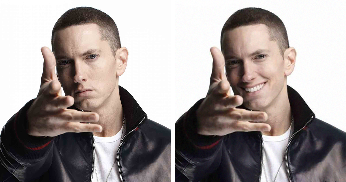 Guy Makes Eminem 'Smile' By Photoshopping His Pics And They Look ...